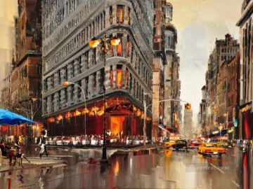 new york Painting - New York KG with palette knife